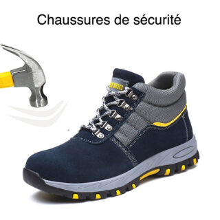 Chaussures montantes de sécurité en cuir pour homme