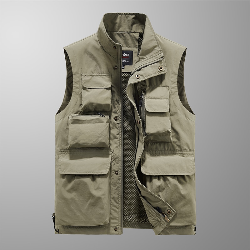 RUMAOZIA Gilet D'été Sans Manches Pour Homme - Gilet De Pêche Sans Manches - Veste De Loisirs Légère - Gilet D'escalade Multifonction Pour Pêcheur