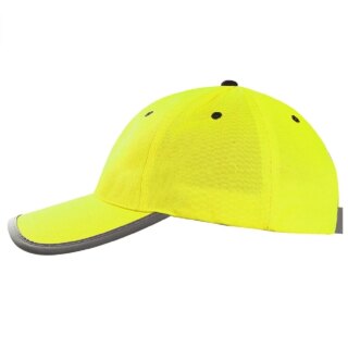 Casquette jaune sur fond blanc.