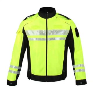 Blouson haute visibilité style motard