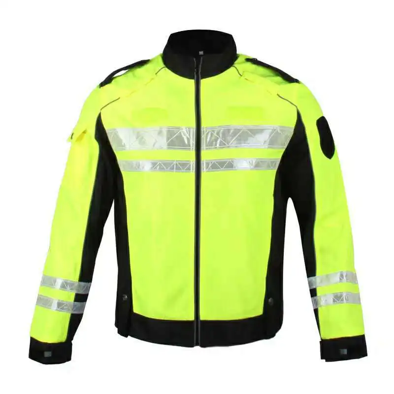 Blouson haute visibilité style motard