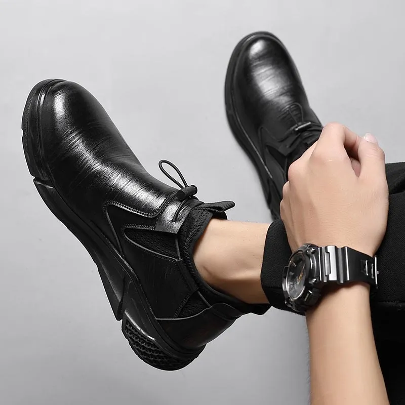 Chaussures de sécurité habillées slip on noires imperméables pour homme Chaussures de sécurité habillées slip on noires imperméables pour homme – Image 4