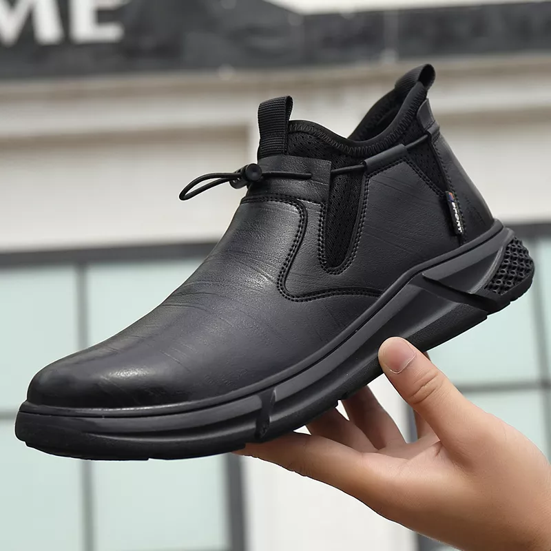 Chaussures de sécurité habillées slip on noires imperméables pour homme Chaussures de sécurité habillées slip on noires imperméables pour homme – Image 9