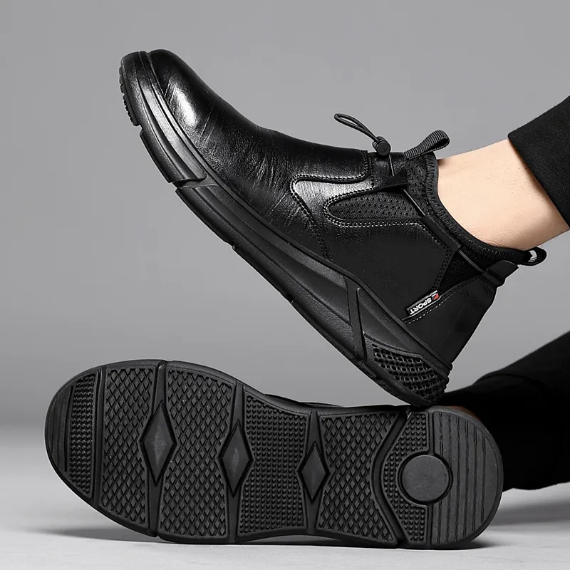Chaussures de sécurité habillées slip on noires imperméables pour homme Chaussures de sécurité habillées slip on noires imperméables pour homme – Image 3
