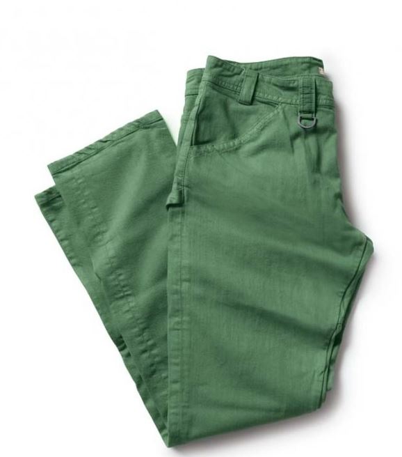 Pantalon de travail en coton pour femme sur fond blanc