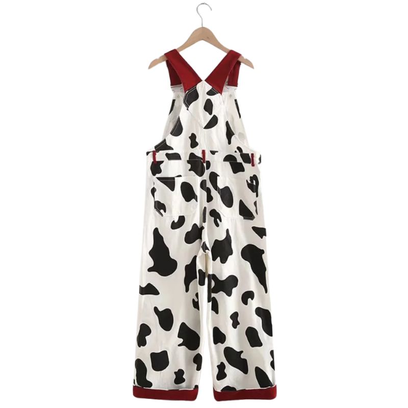 Short de style bavarois Peau de vache Cuir brun avec bretelles