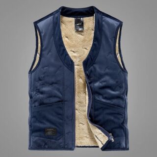 Veste de travail homme pratique et durable sans manches sur fond gris