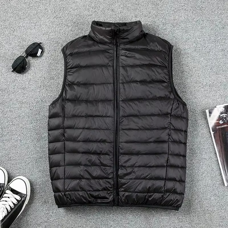 Gilet de travail matelassé pour homme sur fond gris