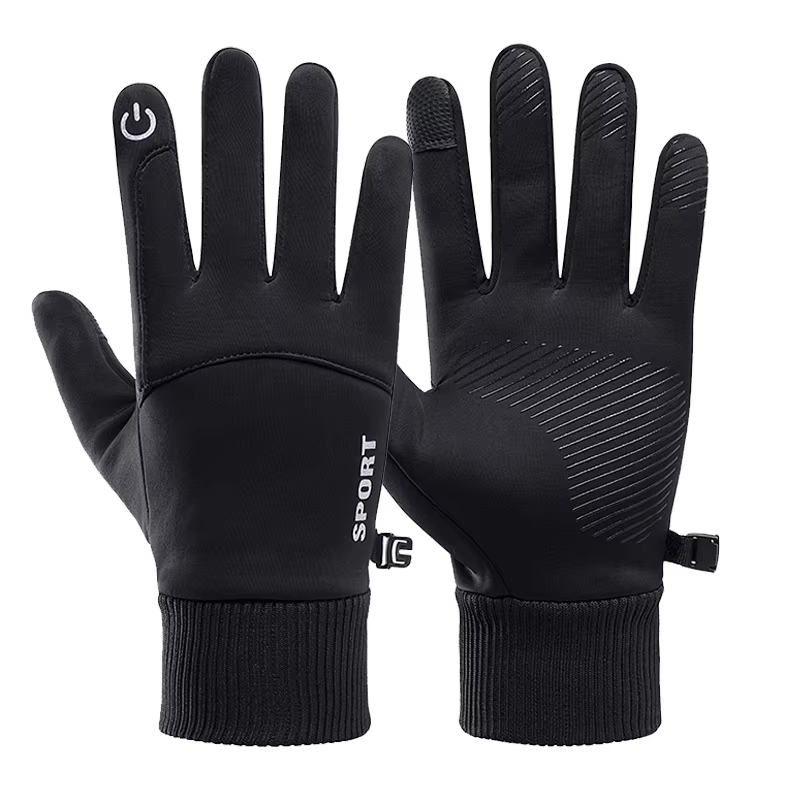 Gant anti froid thermique et antidérapant sur fond blanc