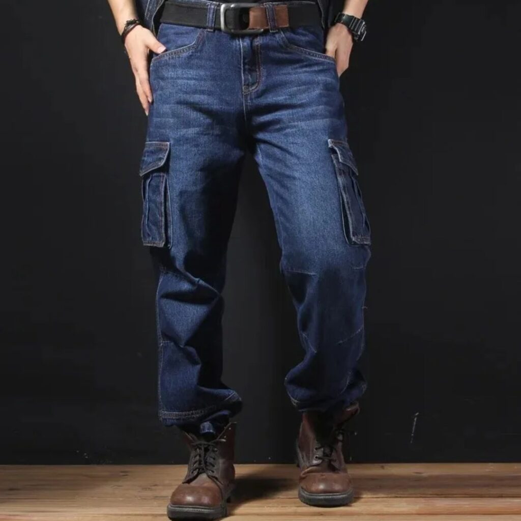 Pantalon de travail en denim sur un homme